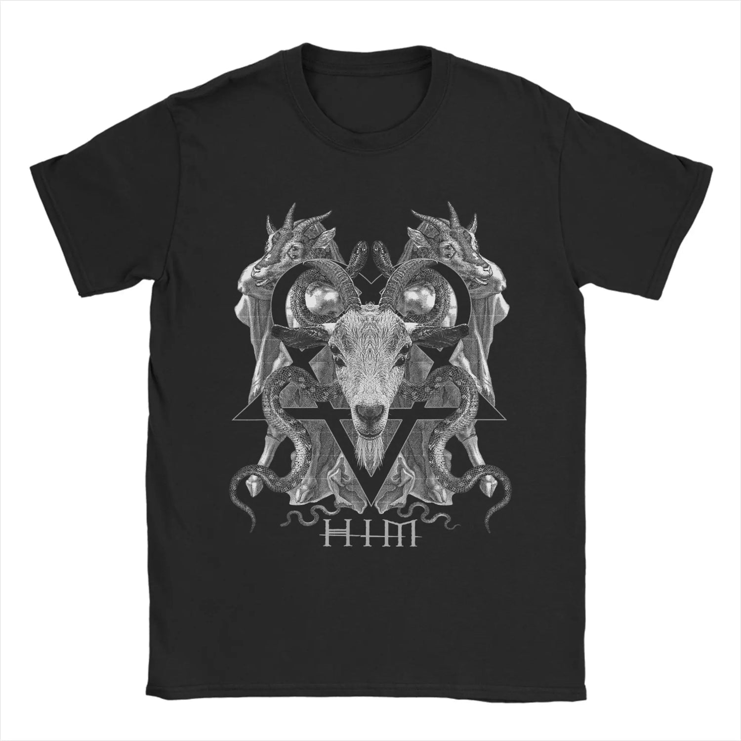 Ville Valo HIM Heartagram Pentagram T-Shirt | Classic Cotton Tee