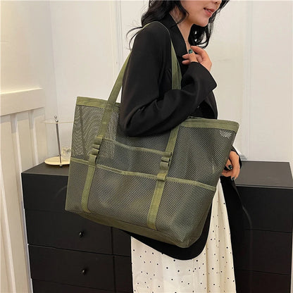 Women’s Portable Mesh Beach Tote Bag