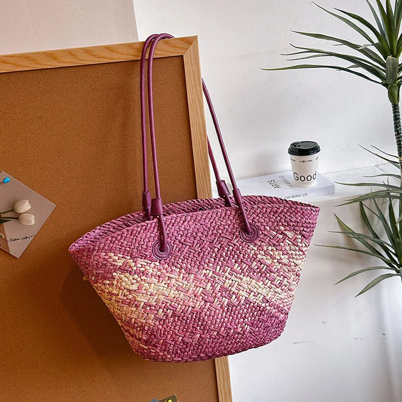 Woven Summer Beach Handbag for Women