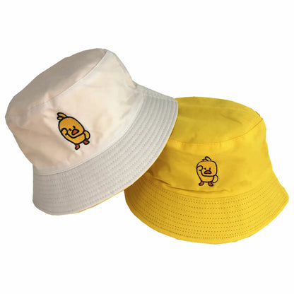 Reversible Duck Bucket Hat | Unisex Cotton Summer Fisherman Cap