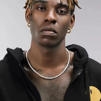 Pearl Bead Necklace for Men