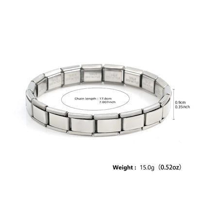 Trendy Square Italian Stainless Steel Bracelet