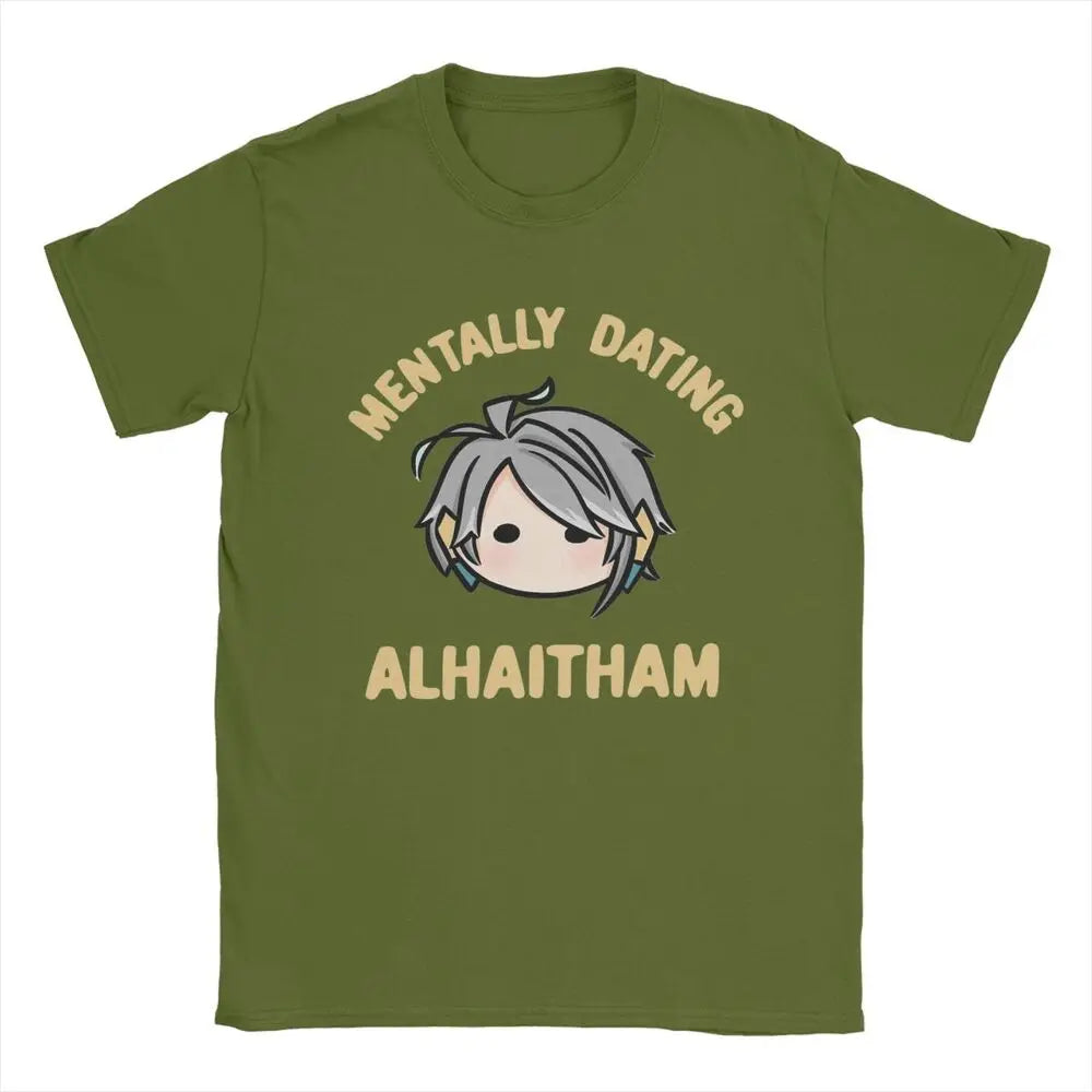 Men’s Genshin Impact T-Shirt | “Mentally Dating Alhaitham” Chibi Print