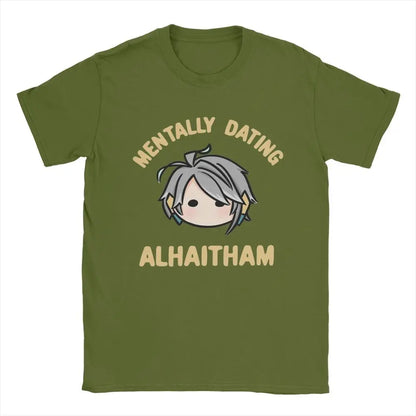 Men’s Genshin Impact T-Shirt | “Mentally Dating Alhaitham” Chibi Print