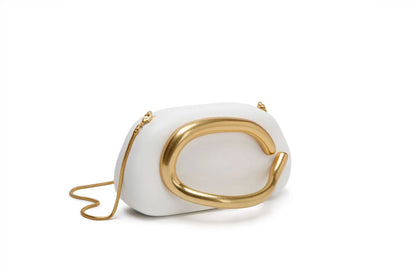 Women’s Gold Metal Clutch Evening Bag