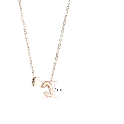 SUMENG Fashion Tiny Heart Dainty Initial Necklace
