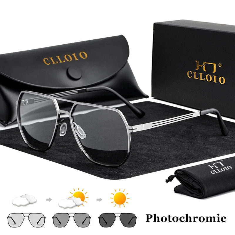 CLLOIO Photochromic Polarized Sunglasses for Men