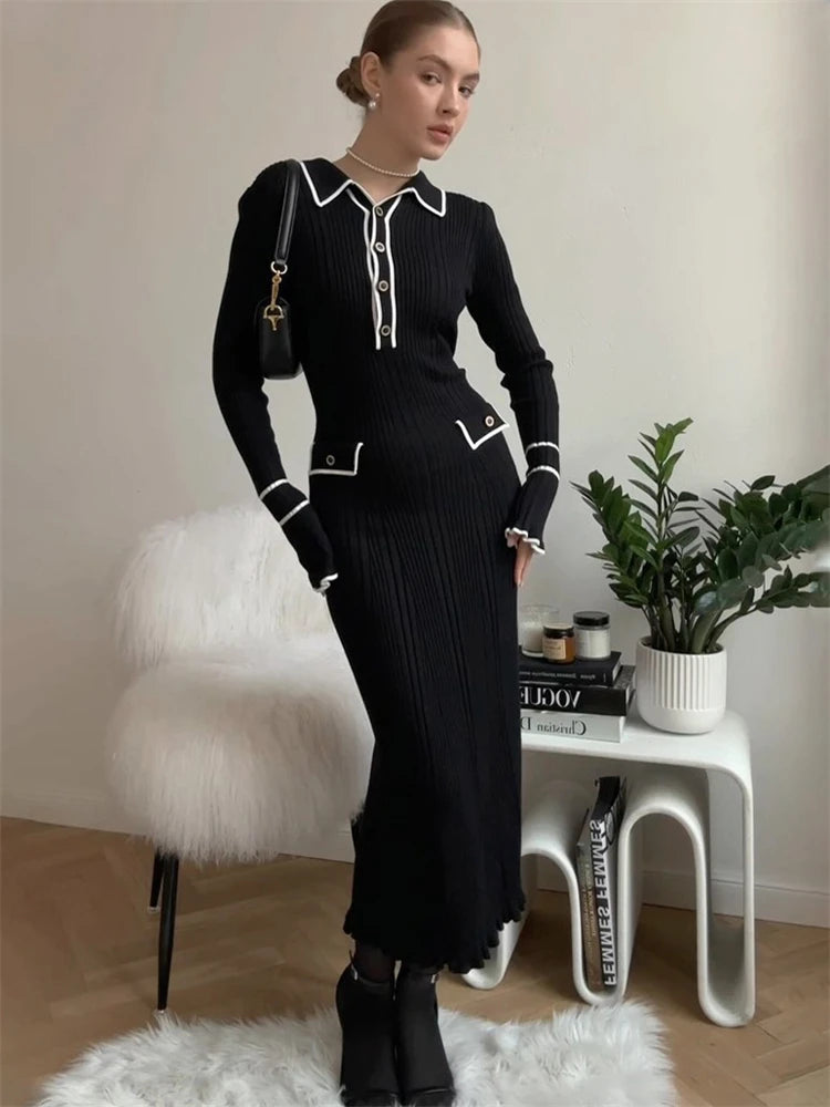 Tossy Ruffled Fashion Knit Dress