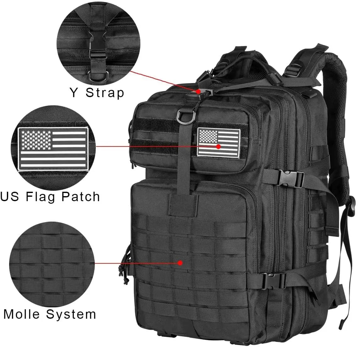 QT&amp;QY Tactical 30/45L Backpack for Hiking and Outdoor Adventures