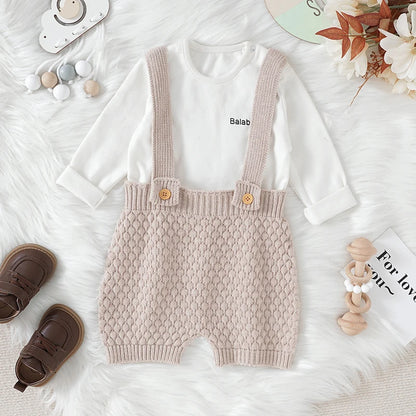 Newborn Baby Romper Sleeveless Knitted Jumpsuit