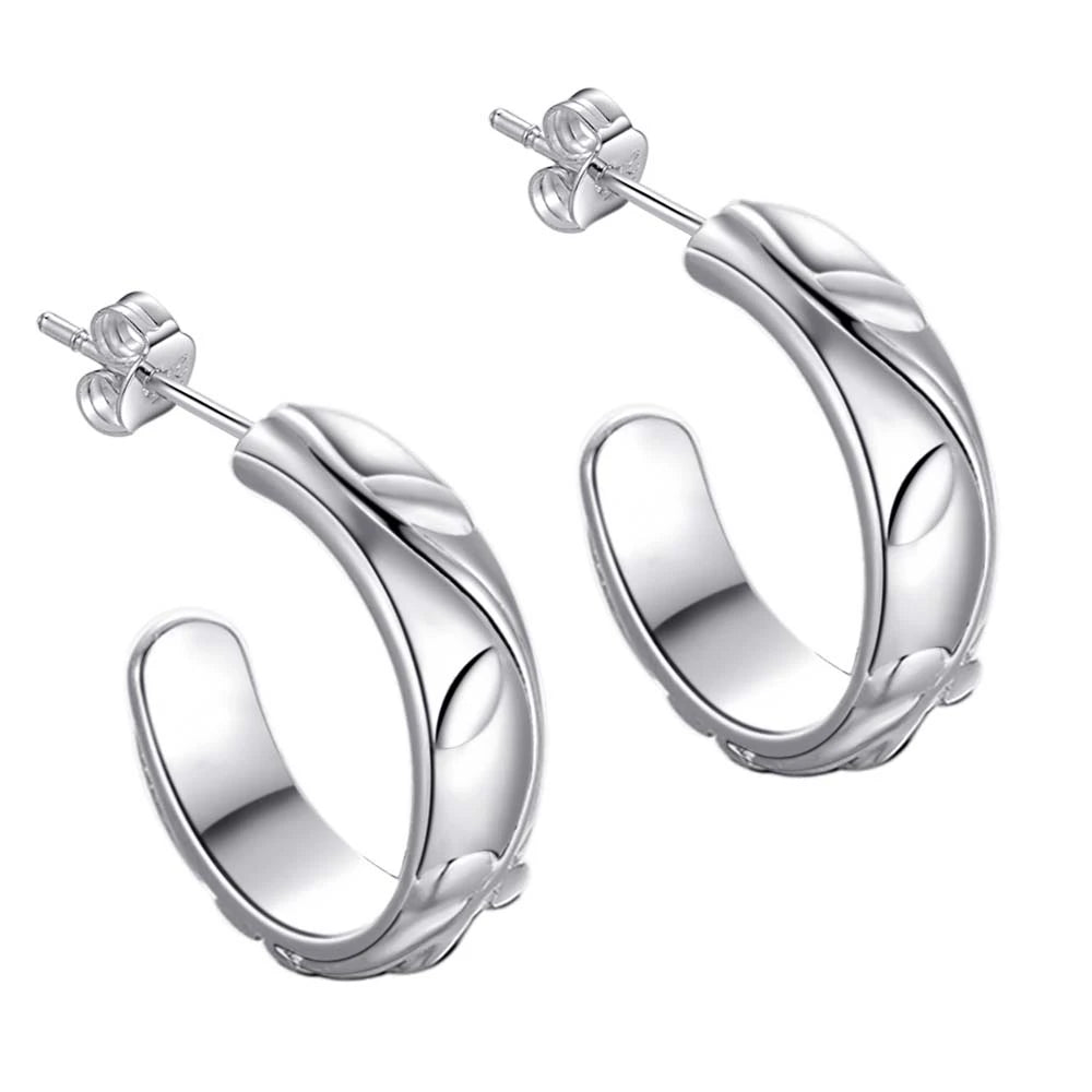 Sterling Silver Heart Stud Earrings for Women