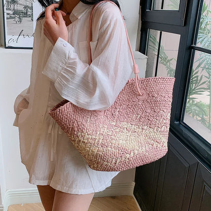 Woven Summer Beach Handbag for Women