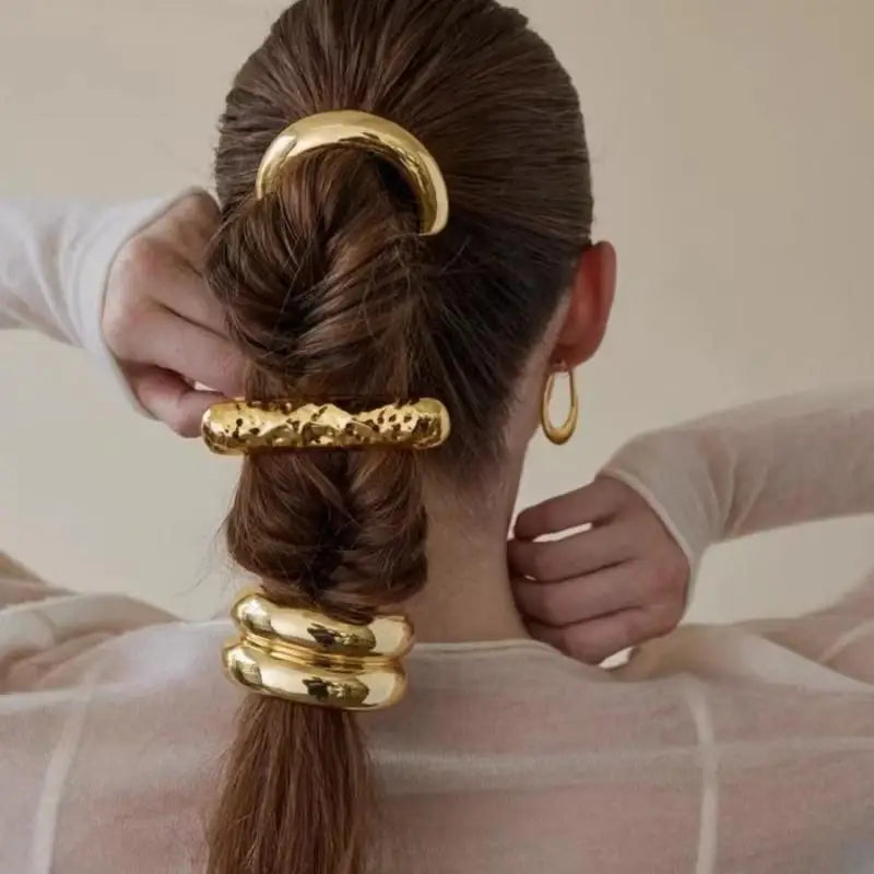 High-Quality Thick U-Shaped Metal Hair Band for Women