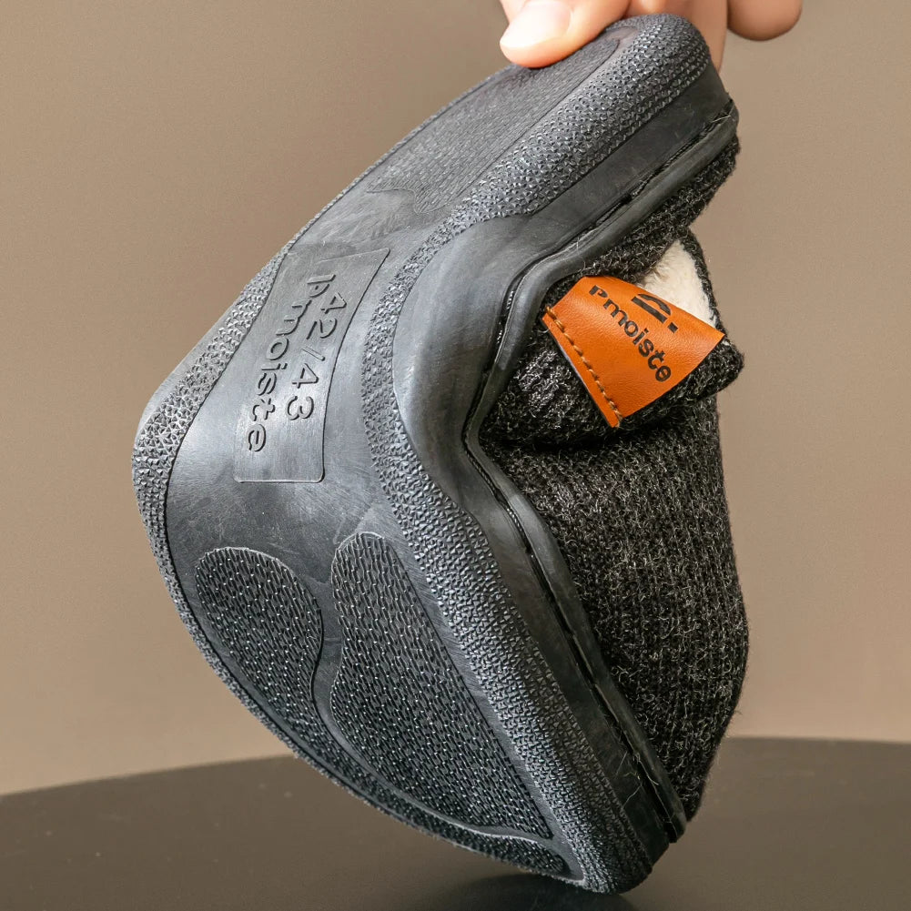 Men’s Memory Foam Cushion Slippers – Warm Indoor Platform Shoes