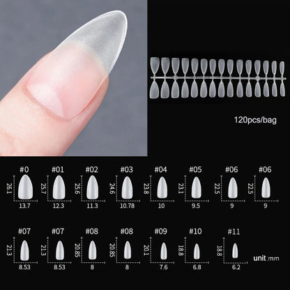 120pcs Matte Press On Nail Tips