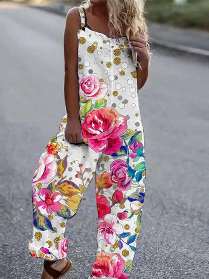 Elegant Vintage Floral Print Women&