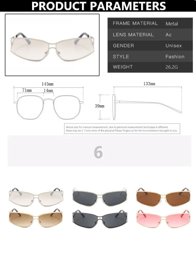 Oversized Gradient Mirror Goggle Sun Glasses for Women