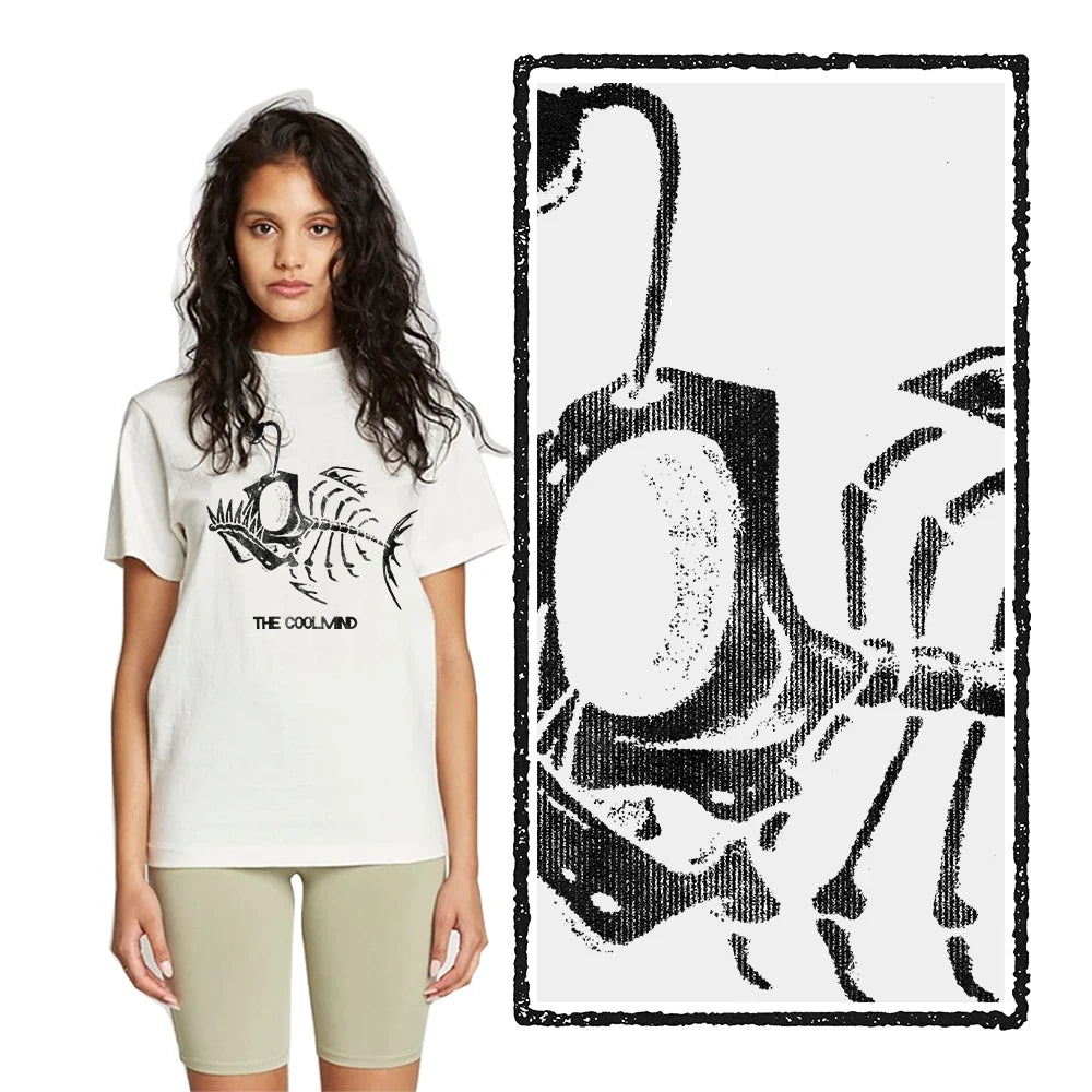 Bonefish Skull Deep Sea Fish Skeleton T-Shirt | Funny Fisherman Oversized Tee