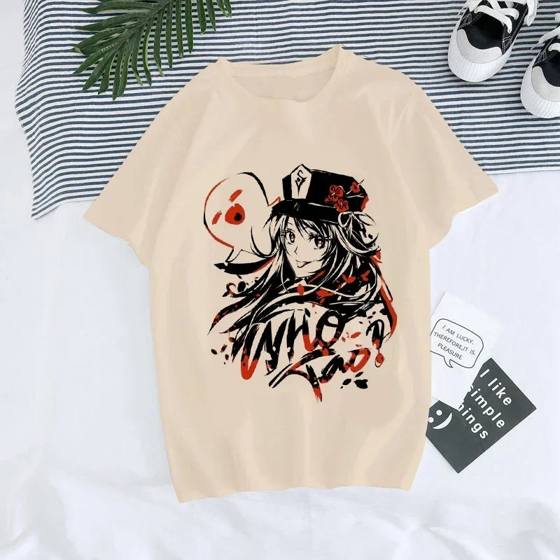 Genshin Impact Kawaii Graphic T-Shirt | Harajuku Anime Tee for Women