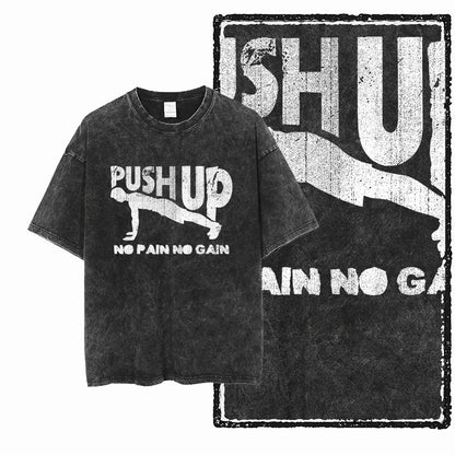 Bodybuilding Acid-Washed Graphic T-Shirt | Vintage Streetwear Unisex Tee