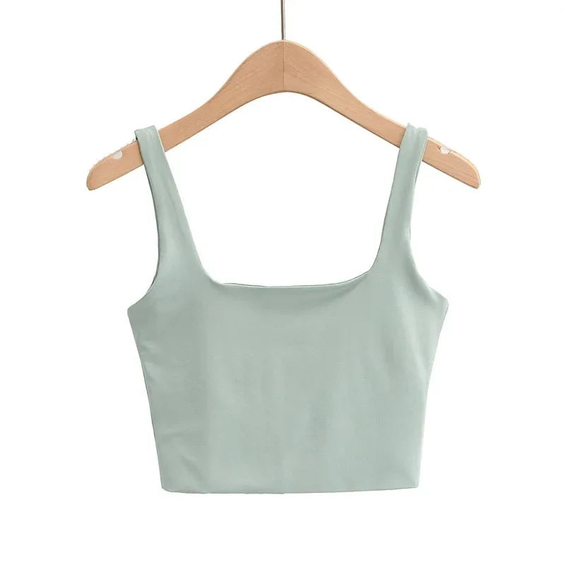 Women’s Summer Sleeveless Square Neck Tank Tops – 6 Colors