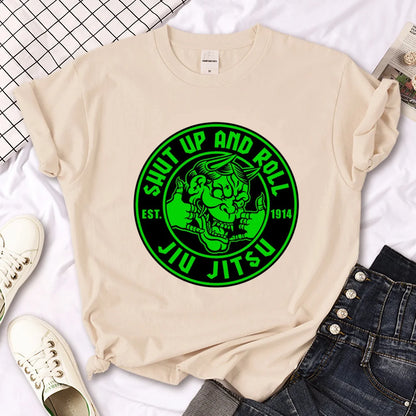 Bjj Jiu Jitsu top women manga summer graphic t shirt female streetwear 2000s clothing