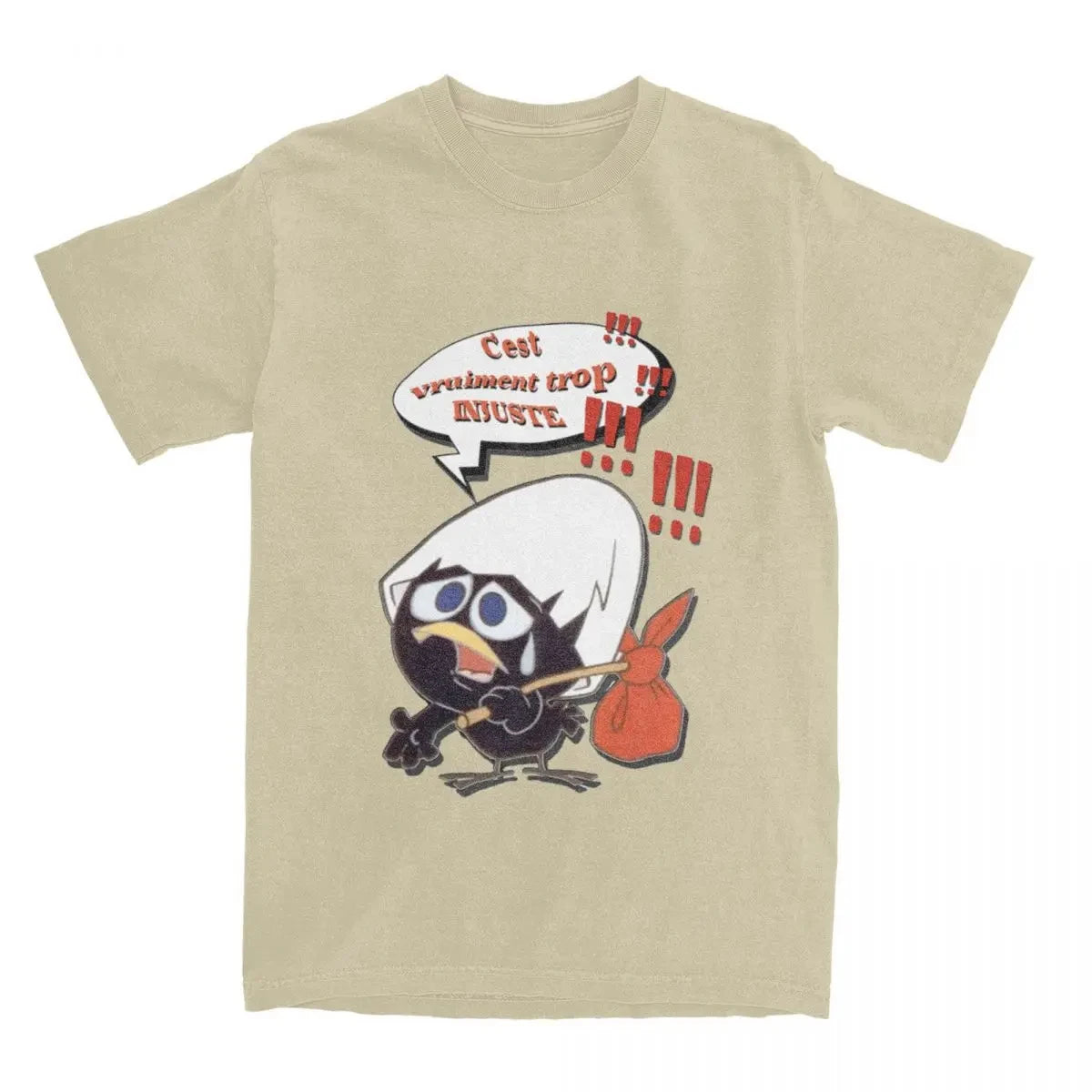 Calimero Cartoon Chicken T-Shirt | Men’s Cotton Casual Short Sleeve Streetwear Tee