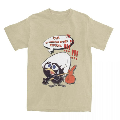Calimero Cartoon Chicken T-Shirt | Men’s Cotton Casual Short Sleeve Streetwear Tee