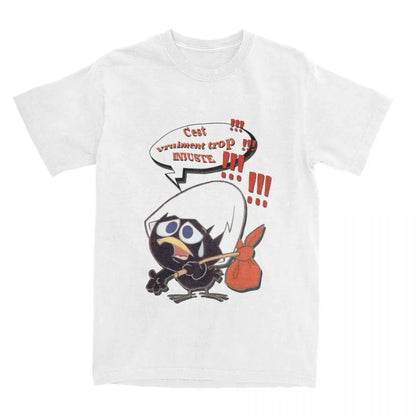 Calimero Cartoon Chicken T-Shirt | Men’s Cotton Casual Short Sleeve Streetwear Tee