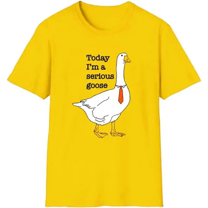 Today I’m A Serious Goose Funny Women’s T-Shirt | Cartoon Graphic Casual Summer Tee