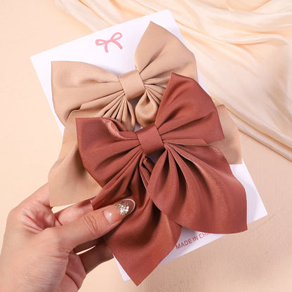 2-Piece Bowknot Hair Clip Set for Women &amp; Girls