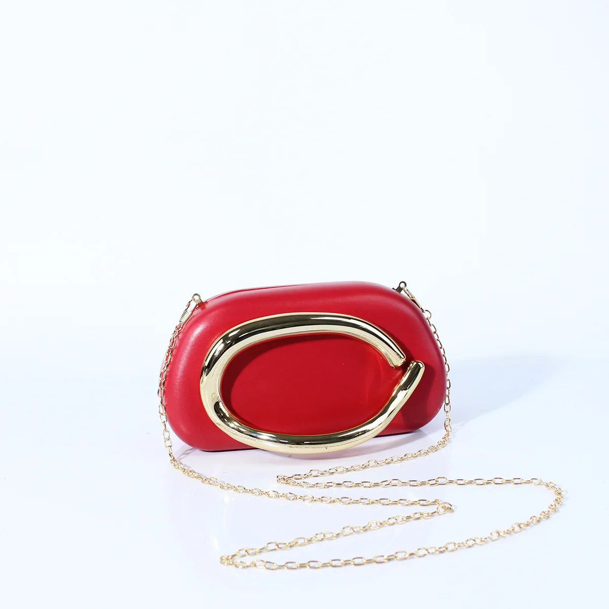 Women’s Gold Metal Clutch Evening Bag
