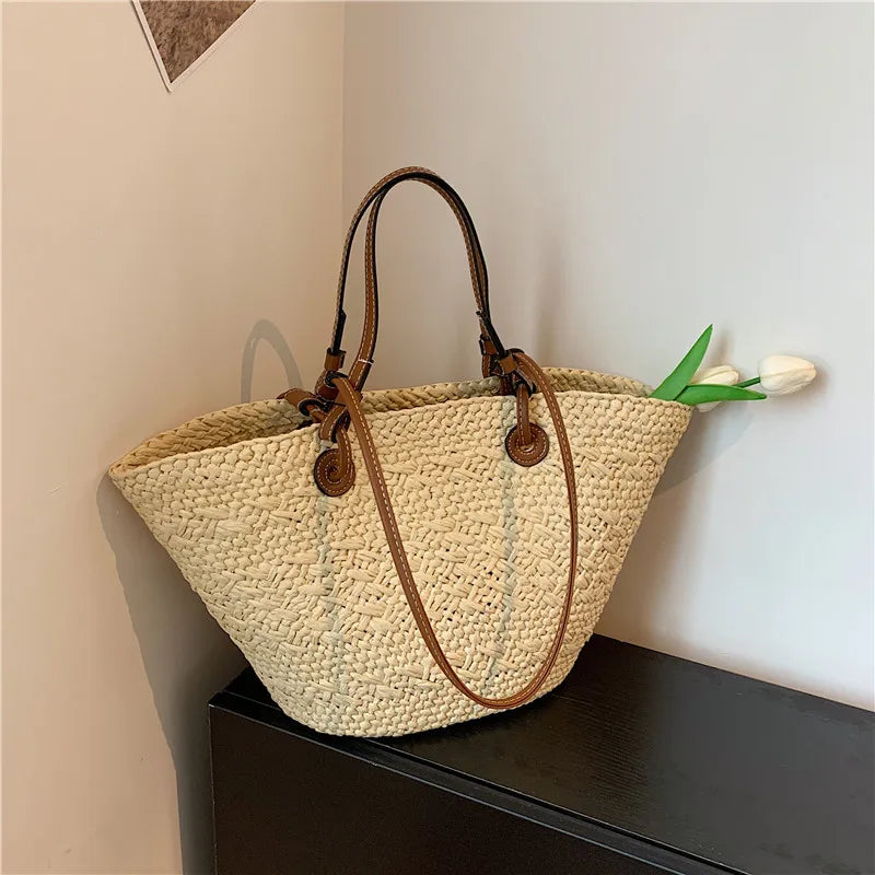 Woven Summer Beach Handbag for Women
