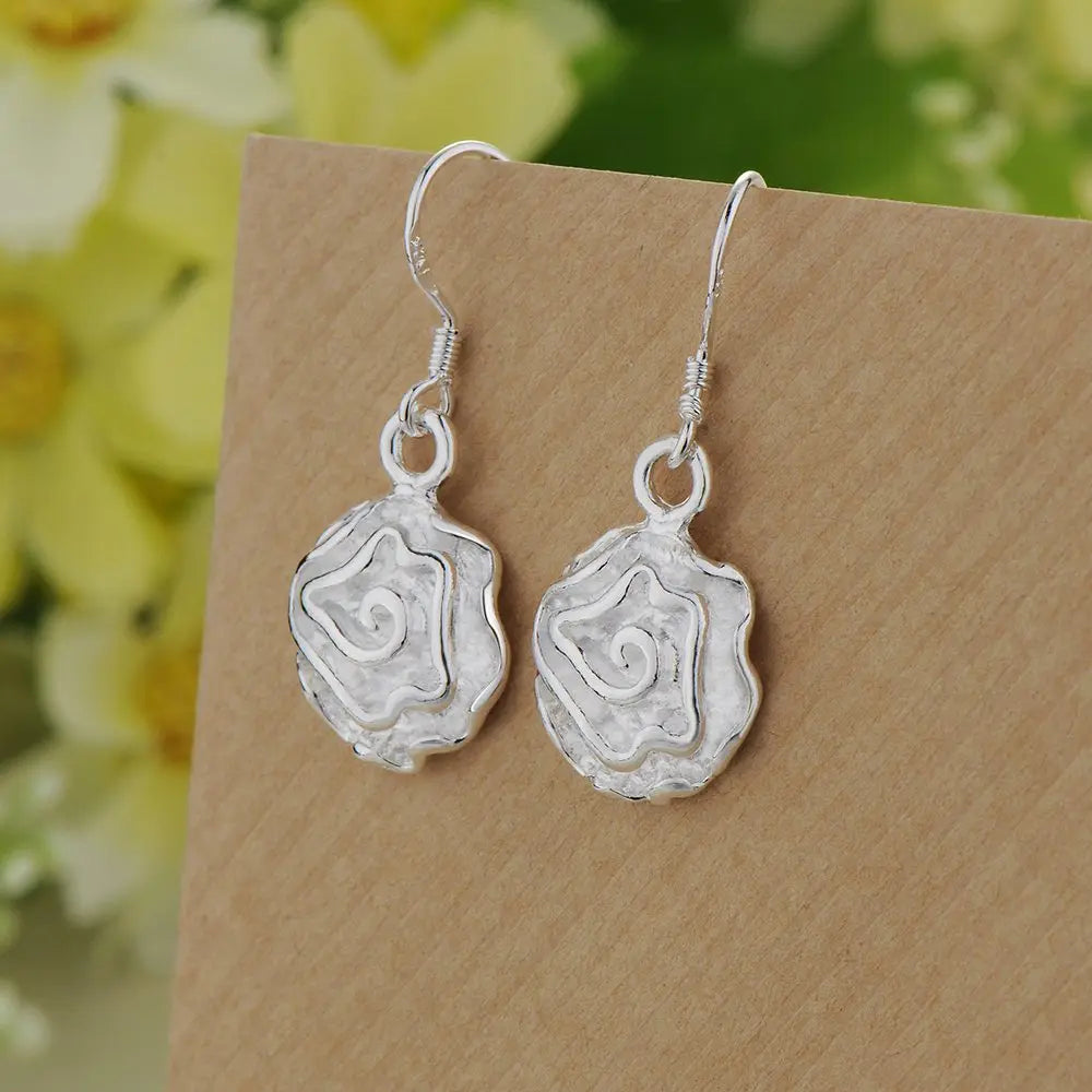 Sterling Silver Heart Stud Earrings for Women