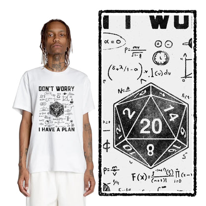 Dungeon Dragon “I Have a Plan” D20 Graphic T-Shirt | RPG Streetwear Tee