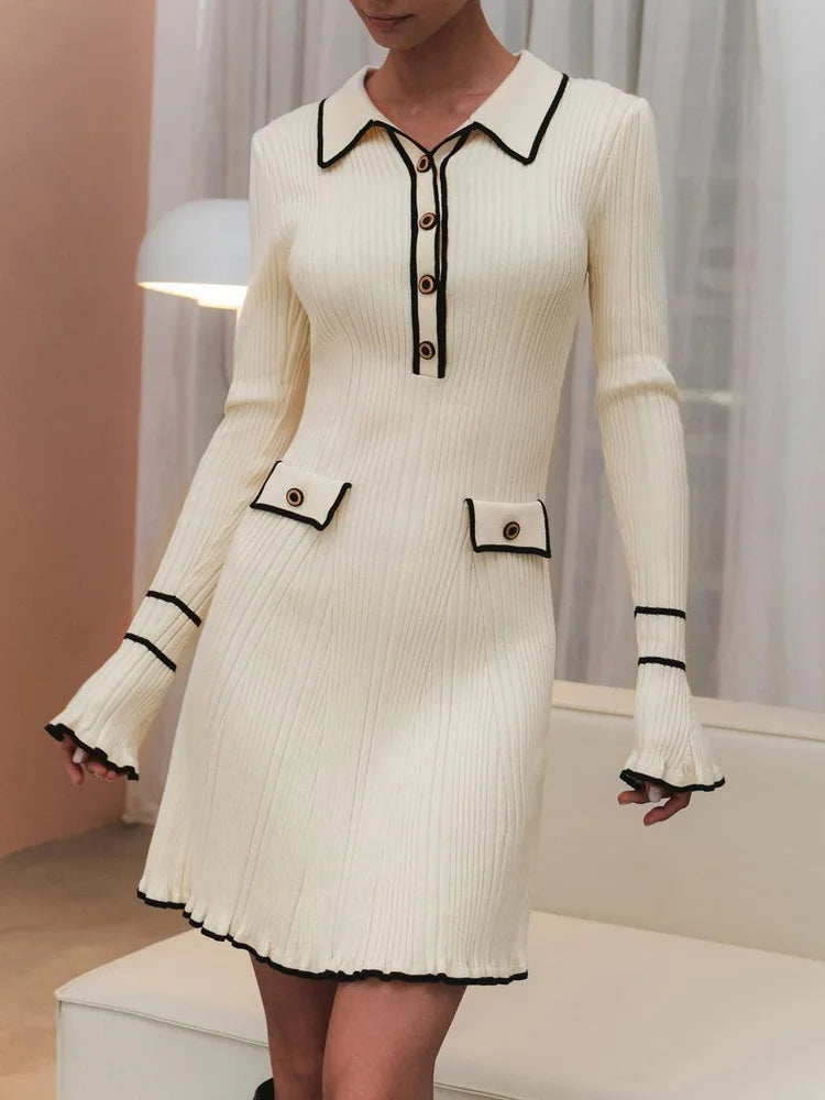 Tossy Ruffled Fashion Knit Dress
