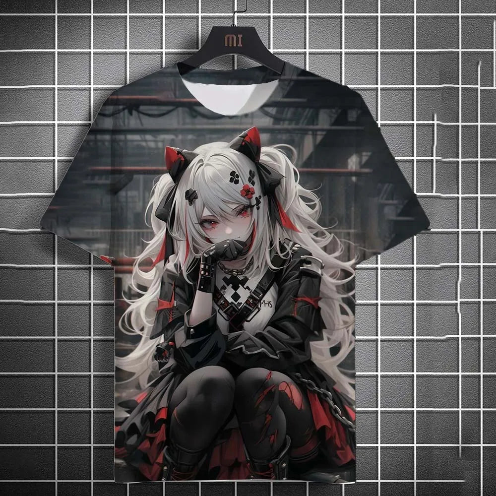Cartoon Sexy Girl 3D Print Oversized T-Shirt