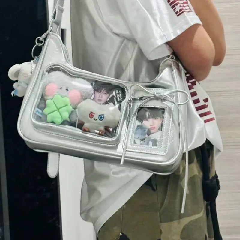 Y2K Harajuku Transparent Ita Shoulder Bag