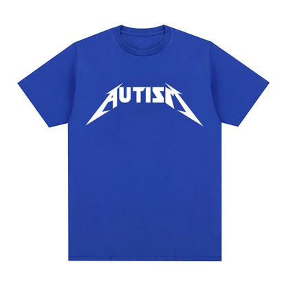 Autism Metal Rock Meme T-Shirt | Oversized Hip Hop Streetwear Unisex Tee