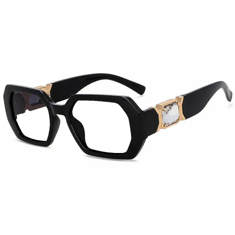 Luxury Brand Oversized Diamond-Style Reading Glasses for Women