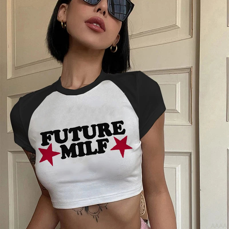 Sexy T-shirt Future Milf Star Women&