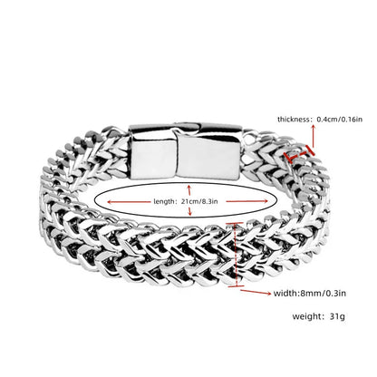 Stainless Steel Braided Fish Scale Bracelet