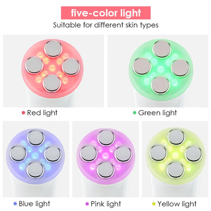 5-Color RF LED Facial Device – Wrinkle Removal &amp; Skin Lifting