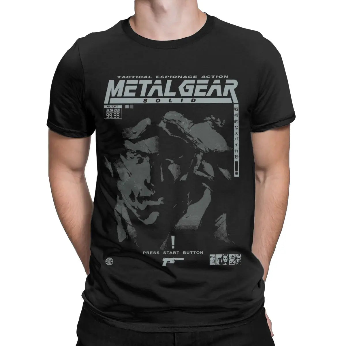 Metal Gear Solid 3 Snake &amp; Raiden Graphic T-Shirt | Cotton Casual Game Tee