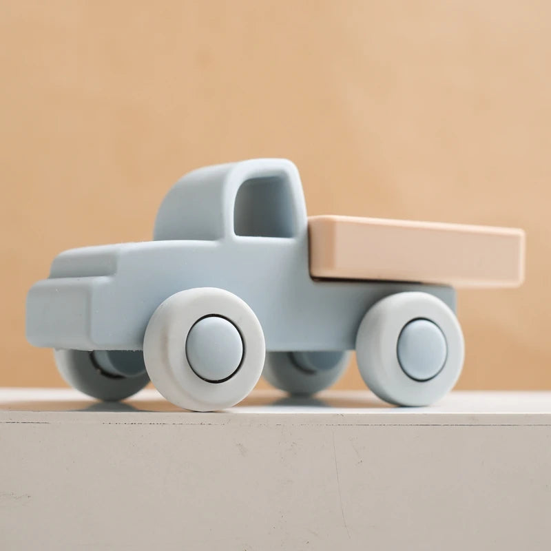 Silicone Car Teether Toy Educational Baby Teething Block