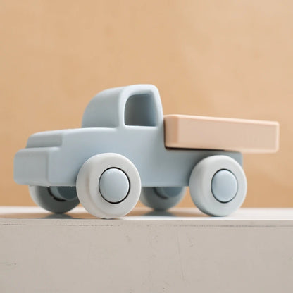 Silicone Car Teether Toy Educational Baby Teething Block