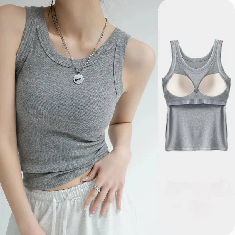 Modal Ribbed Camisole with Padded Bust