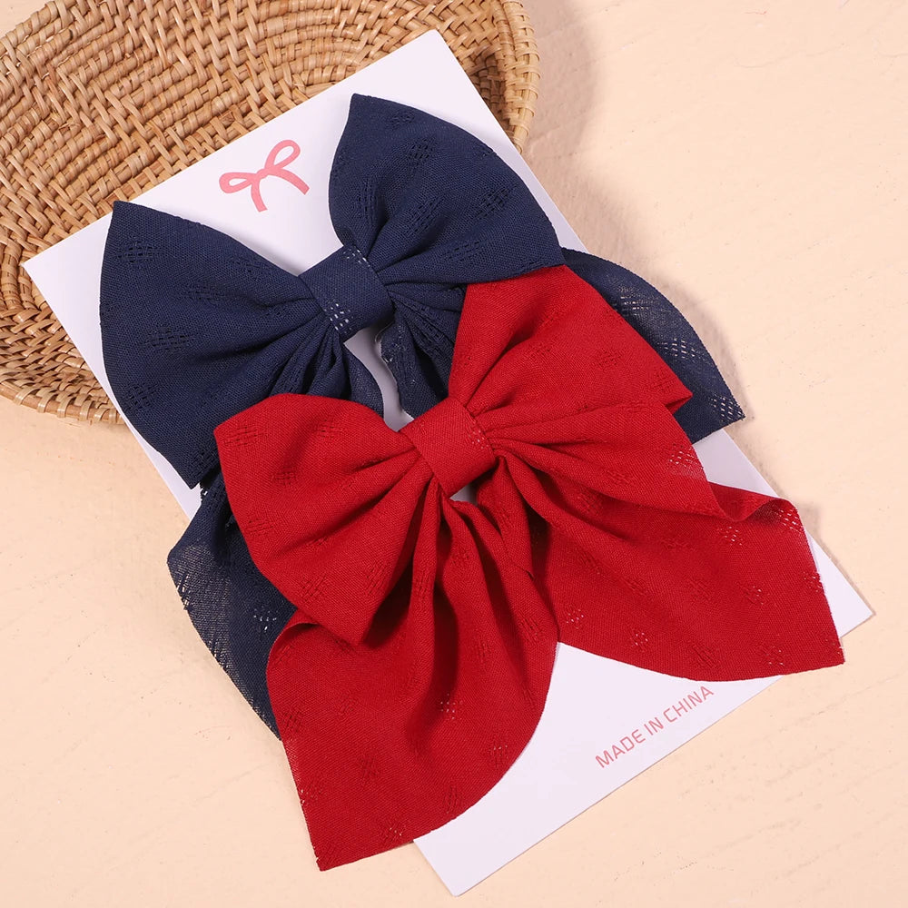 2-Piece Bowknot Hair Clip Set for Women &amp; Girls