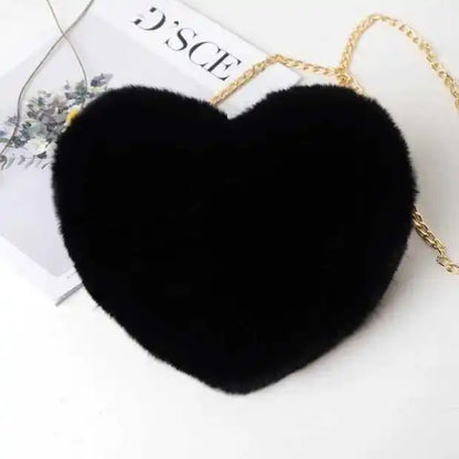 Plush Heart-Shaped Crossbody Bag – Valentine’s Edition