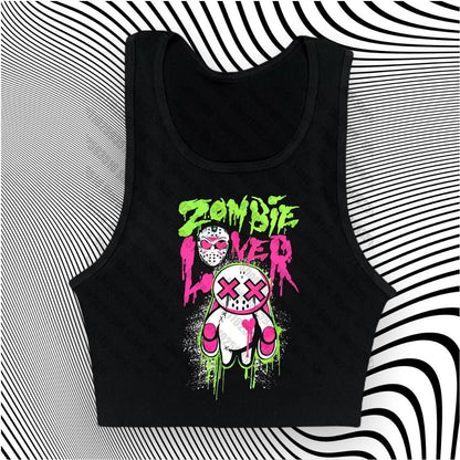 Y2K Anime Letter Crop Top for Women
